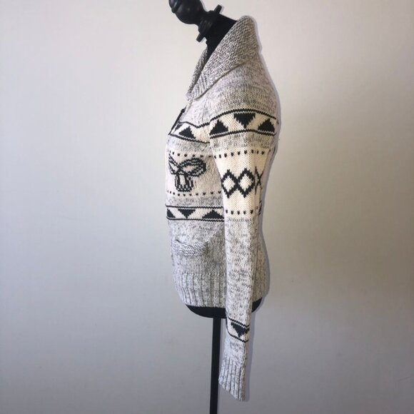 Aritzia TNA Sea to Sky Cowichan Zip Cardigan Sweater in 100% Lambswool Size S - Picture 4 of 16